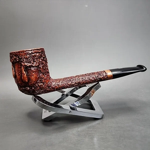 Ser Jacopo Rowlette Wax Drip Canadian Estate Briar Pipe, Unsmoked - Image 4