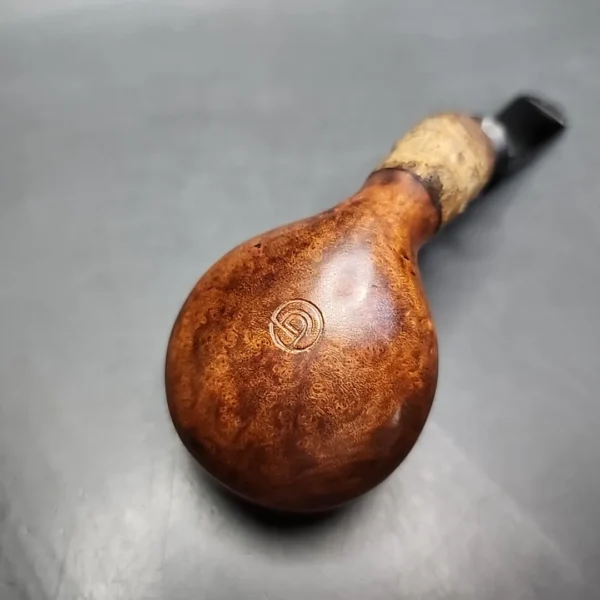 Bennie Joe Smooth Bent Apple Handmade Briar Pipe - Image 8