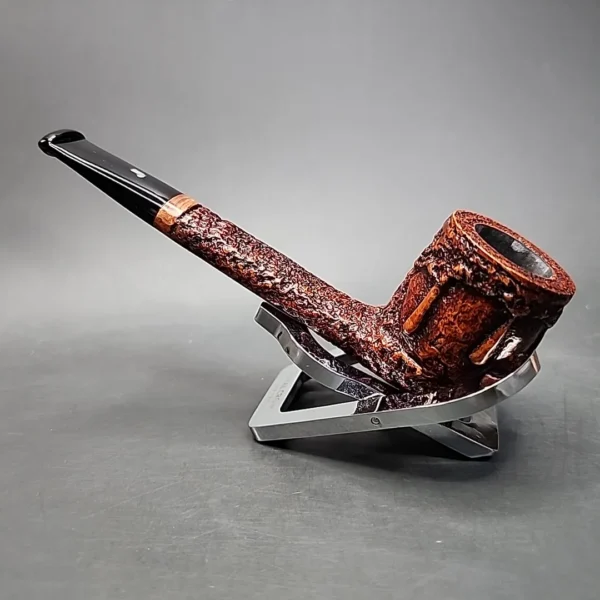 Ser Jacopo Rowlette Wax Drip Canadian Estate Briar Pipe, Unsmoked - Image 8