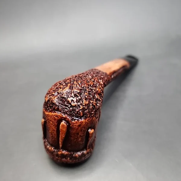 Ser Jacopo Rowlette Wax Drip Canadian Estate Briar Pipe, Unsmoked - Image 9