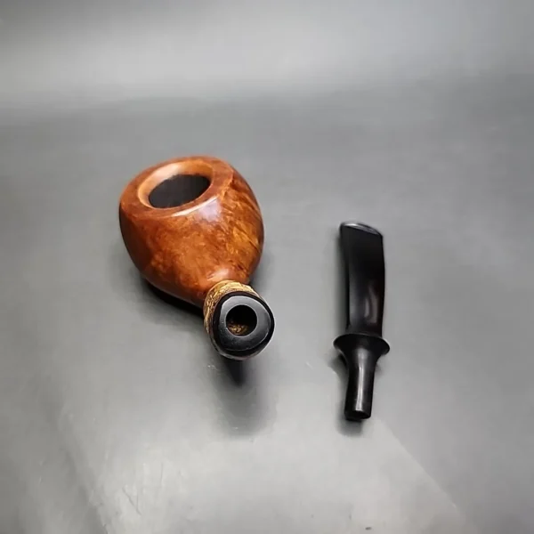 Bennie Joe Smooth Bent Apple Handmade Briar Pipe - Image 11