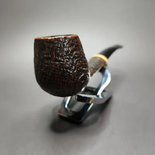 Tonni Nielsen for NAPS Sandblasted Brandy w/ Boxwood Estate Briar Pipe, Danish Estates - Image 4