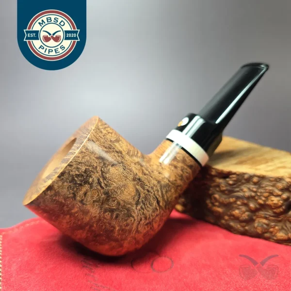 Cavicchi Bologna 2024 Smooth Stubby Pot Estate Briar Pipe, Unsmoked