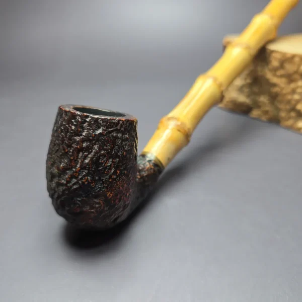 Dunhill 1962 Shell Briar Whangee 56 Bamboo Churchwarden Estate Briar Pipe, English Estates - Image 3