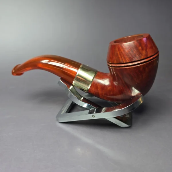 19th c. CPF Best Make w/ Amber Stem Rhodesian Estate Briar Pipe, Unsmoked - Image 4