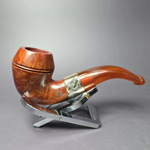 19th c. CPF Best Make w/ Amber Stem Rhodesian Estate Briar Pipe, Unsmoked - Image 6