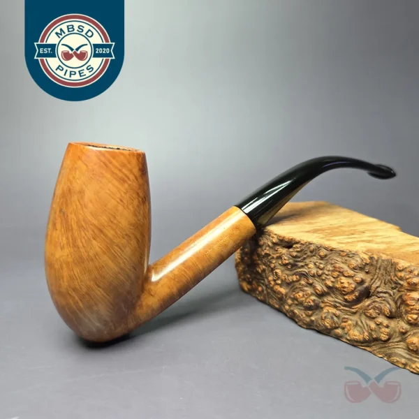 Ed Burak Connoisseur Smooth Stack Egg Estate Briar Pipe, American Estates