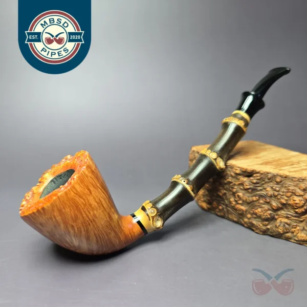 HS Studio Signature Smooth Bamboo Dublin Estate Briar Pipe, Unsmoked