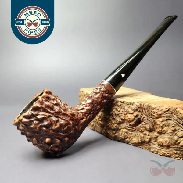 Kaywoodie Natural Burl Rusticated Opera Estate Briar Pipe, American Estates