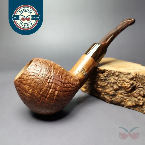 Morgan Arbutus Sandblasted Apple Strawberry Briar Pipe, New