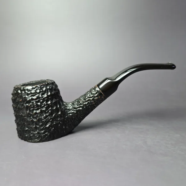 Vendome 40 Rusticated Pot Sitter Estate Briar Pipe, French Estates - Image 2