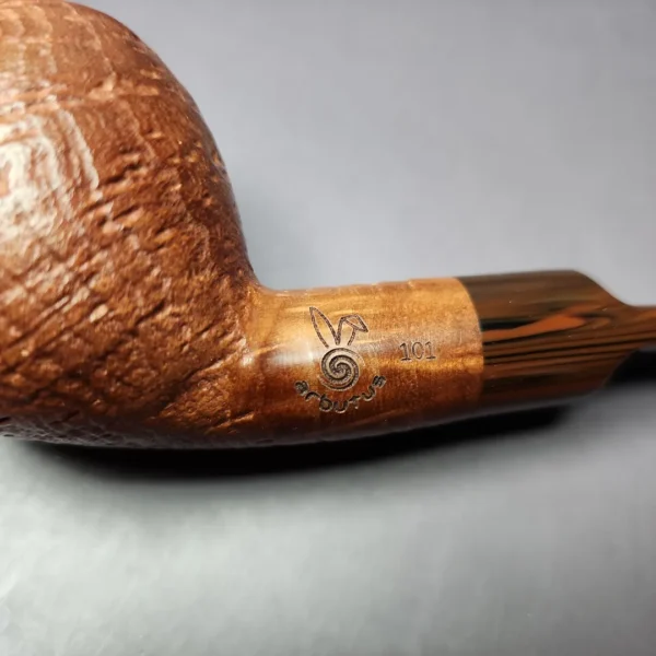 Morgan Arbutus Sandblasted Apple Strawberry Briar Pipe, New - Image 2