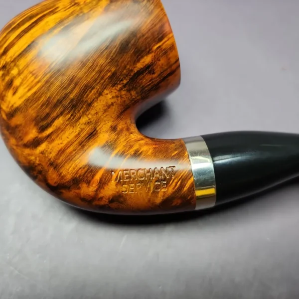 Merchant Service Smooth “Full Bent” Handmade Briar Pipe, New - Image 2