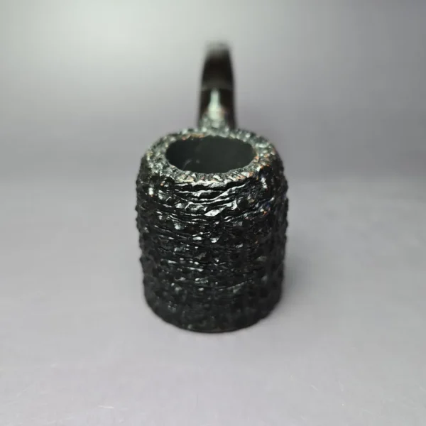 Vendome 40 Rusticated Pot Sitter Estate Briar Pipe, French Estates - Image 3