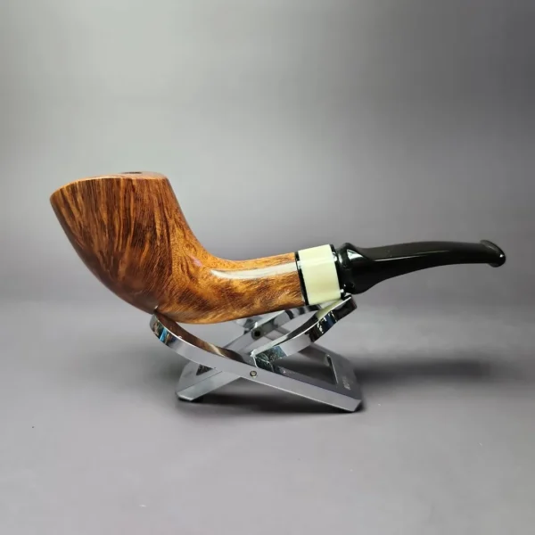 Rick Knight Smooth Horn w/ Ivorite Estate Briar Pipe, American Estates - Image 3