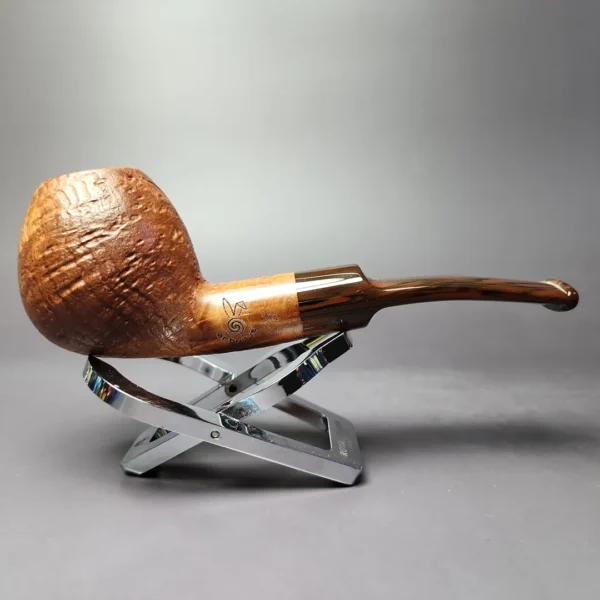 Morgan Arbutus Sandblasted Apple Strawberry Briar Pipe, New - Image 3