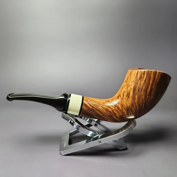 Rick Knight Smooth Horn w/ Ivorite Estate Briar Pipe, American Estates - Image 4