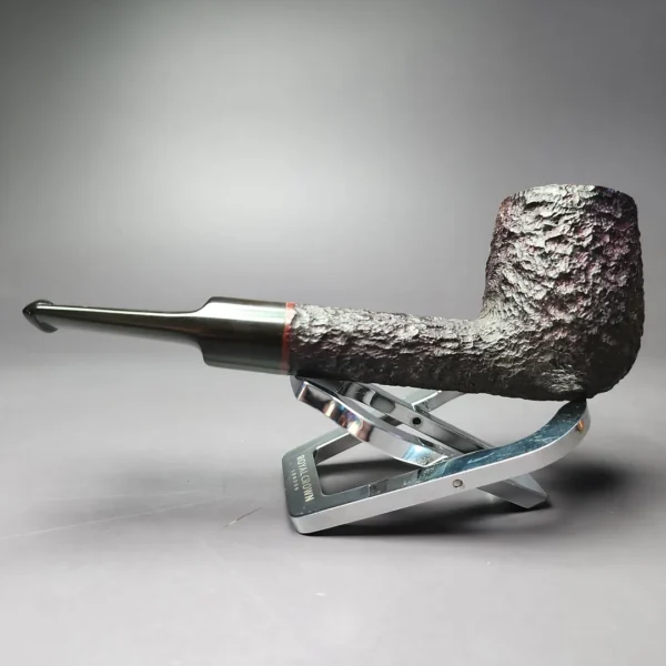 James Upshall Group 5 Bark Rusticated Lovat Estate Briar Pipe, Unsmoked - Image 4