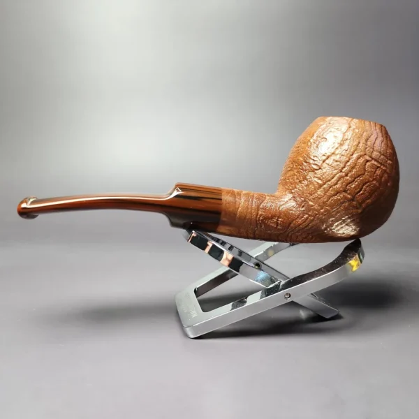 Morgan Arbutus Sandblasted Apple Strawberry Briar Pipe, New - Image 4