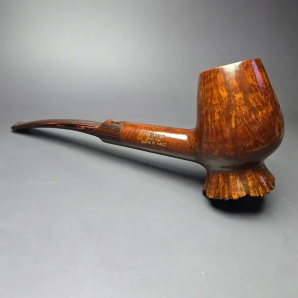 James Upshall Tradition Magnum Plateaux Foot Brandy Estate Briar Pipe, Unsmoked - Image 5