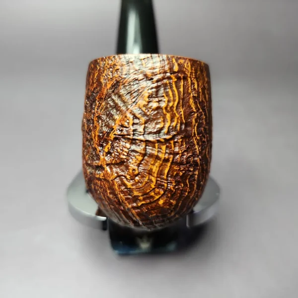 Merchant Service "Full Bent" Sandblasted Bent Billiard Briar Pipe, New - Image 6