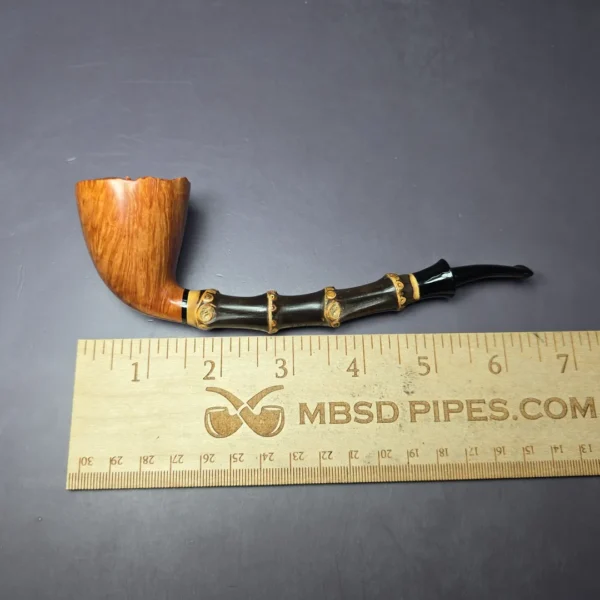 HS Studio Signature Smooth Bamboo Dublin Estate Briar Pipe, Unsmoked - Image 8