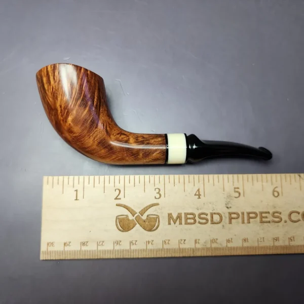 Rick Knight Smooth Horn w/ Ivorite Estate Briar Pipe, American Estates - Image 9