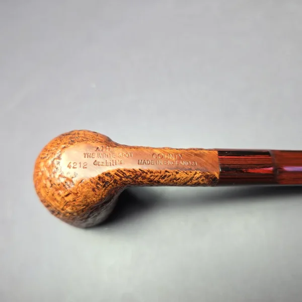 Dunhill 2023 County 4212 Sandblasted Windshield Billiard Estate Briar Pipe, Unsmoked - Image 9