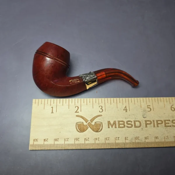 19th c. CPF Best Make Real Amber Bent Bulldog Estate Briar Pipe, Unsmoked - Image 9