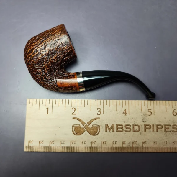 Merchant Service "Full Bent" Sandblasted Bent Billiard Briar Pipe, New - Image 10