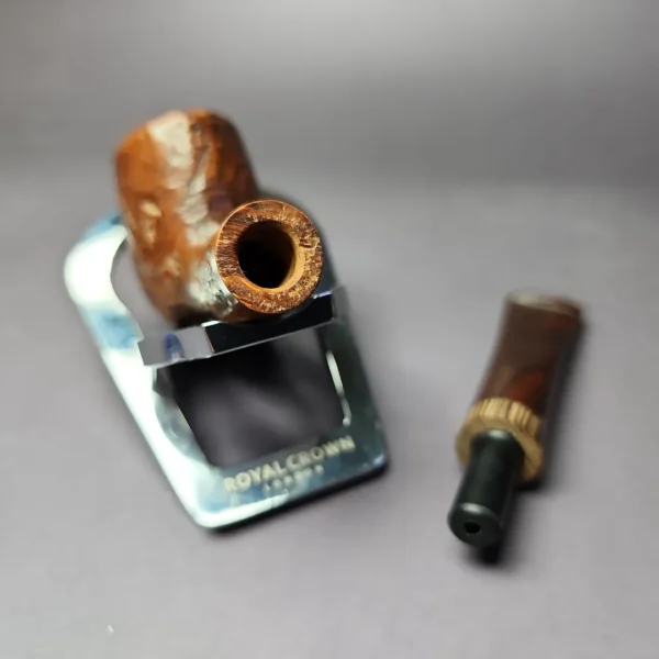 Volkan Sandblasted Opera w/ Zebrawood Estate Briar Pipe, Italian Estates - Image 11