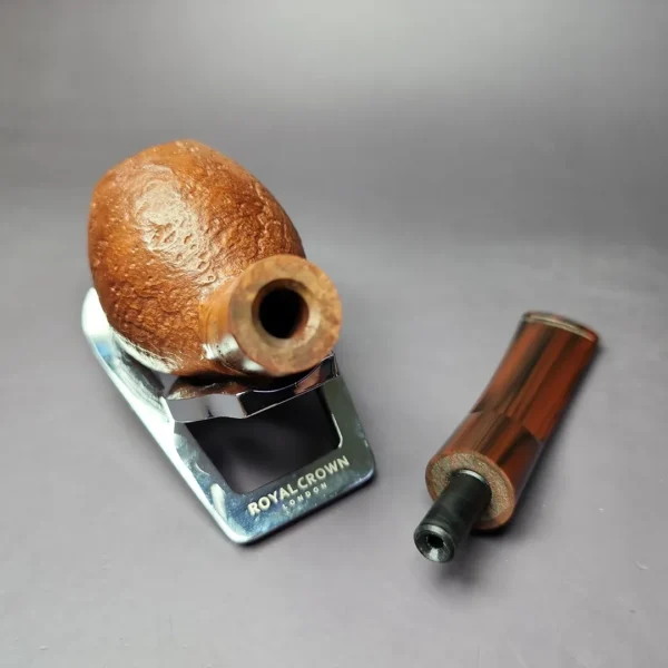 Morgan Arbutus Sandblasted Apple Strawberry Briar Pipe, New - Image 11