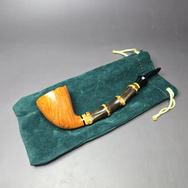 HS Studio Signature Smooth Bamboo Dublin Estate Briar Pipe, Unsmoked - Image 11