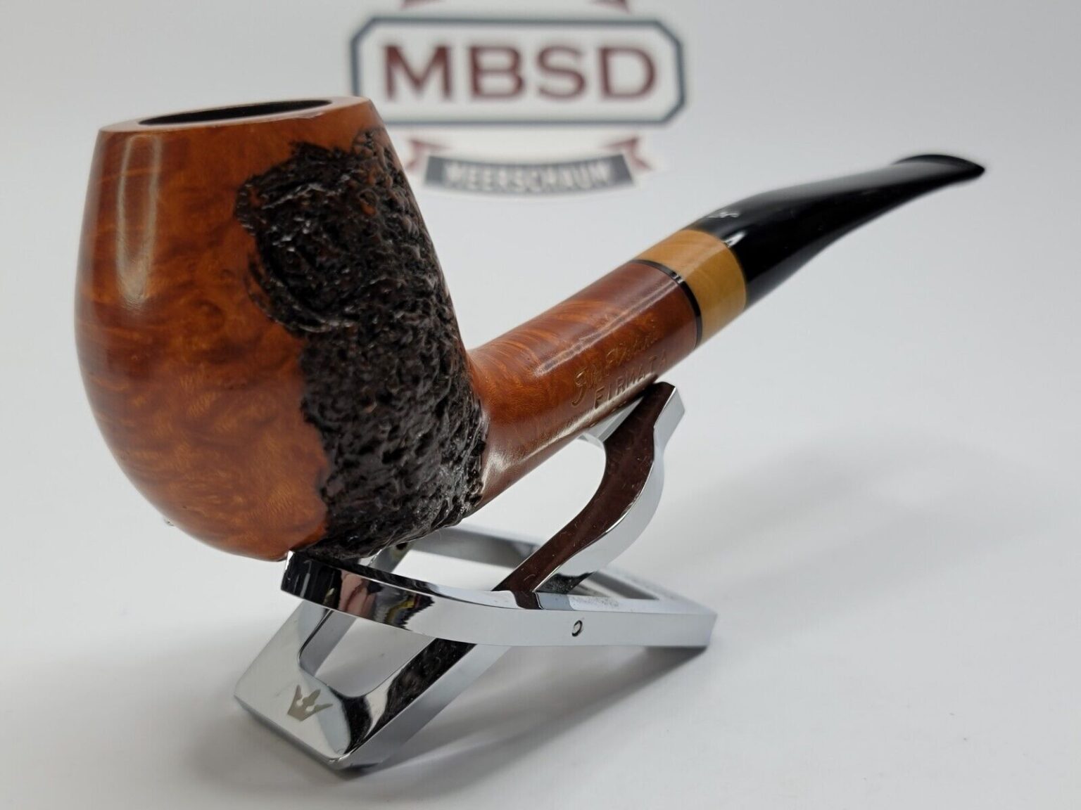 Aldo Velani Firmata Rustico Partially Rusticated Estate Briar Tobacco